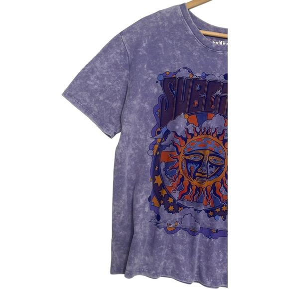Sublime Shirt Womens XL Purple Acid Wash Summer Tour 1995 Graphic Short Sleeve - Picture 7 of 12